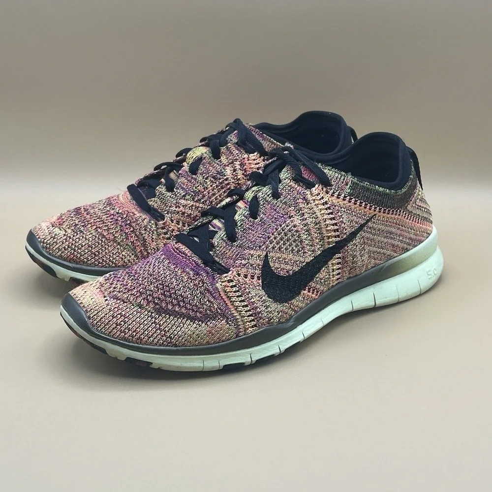 Nike Free TR Flyknit Multicolor Training Shoes - Women's Size‎ 6.5 USED